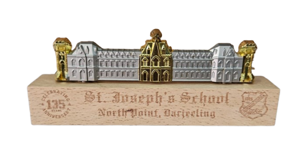 School Model with Wooden Stand